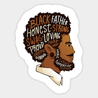 Black Father P R t shirt Sticker